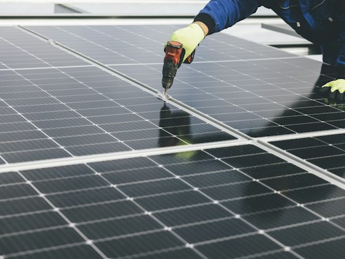 Scene 12 of sustainable industry and clean energy.